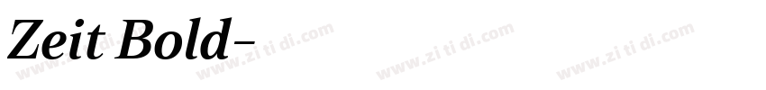 Zeit Bold字体转换